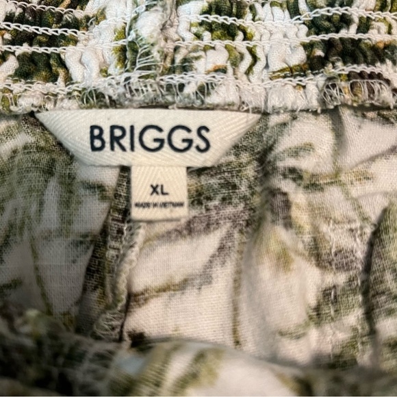 Briggs Ladies Linen Blend Shorts Palm Tree Print Size Extra Large - Picture 8 of 10